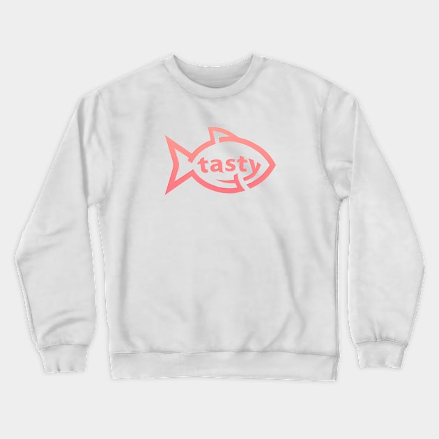 Tasty Fish Shapestyle Crewneck Sweatshirt by Bombastic Graphics